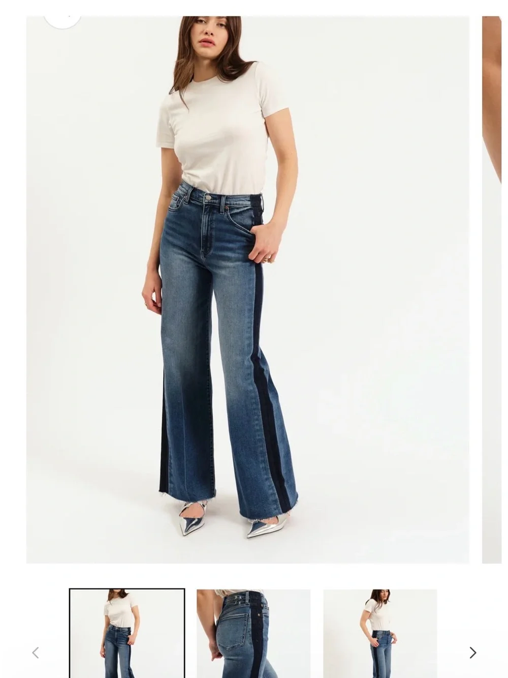DAZE Denim Far Out High Rise Wide Leg Jeans Sz 31 NWOT